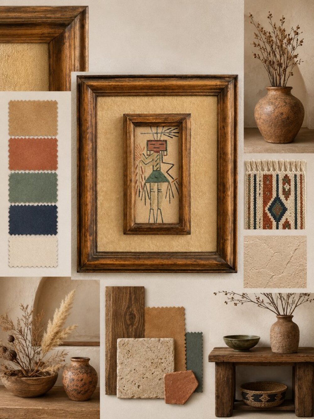 Vintage “Seed Blessing” Sand Art, Navajo Creation Story Theme, Signed E. Allen - Picture 5 of 5